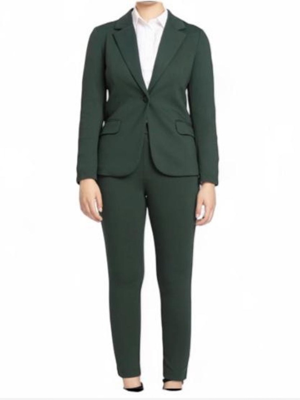 Marycrafts Women's Work Business Blazer Pant Suit Set - Forest Green - Size 20
